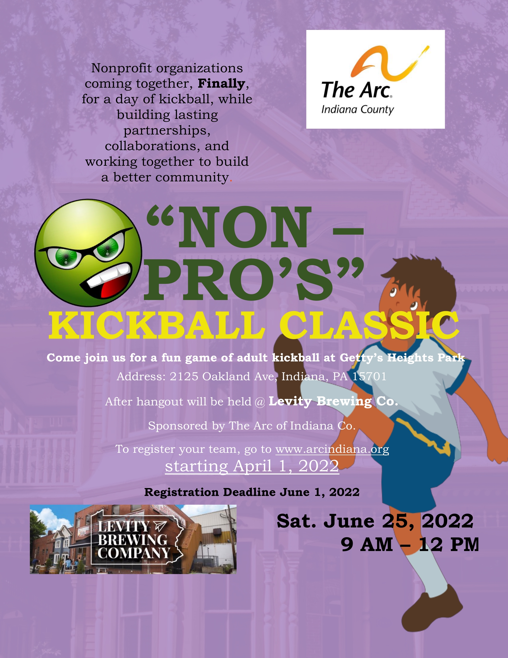 KICKBALL, NON-KICK, and Fundraiser Forms too!! Sign up!! Indiana County!
