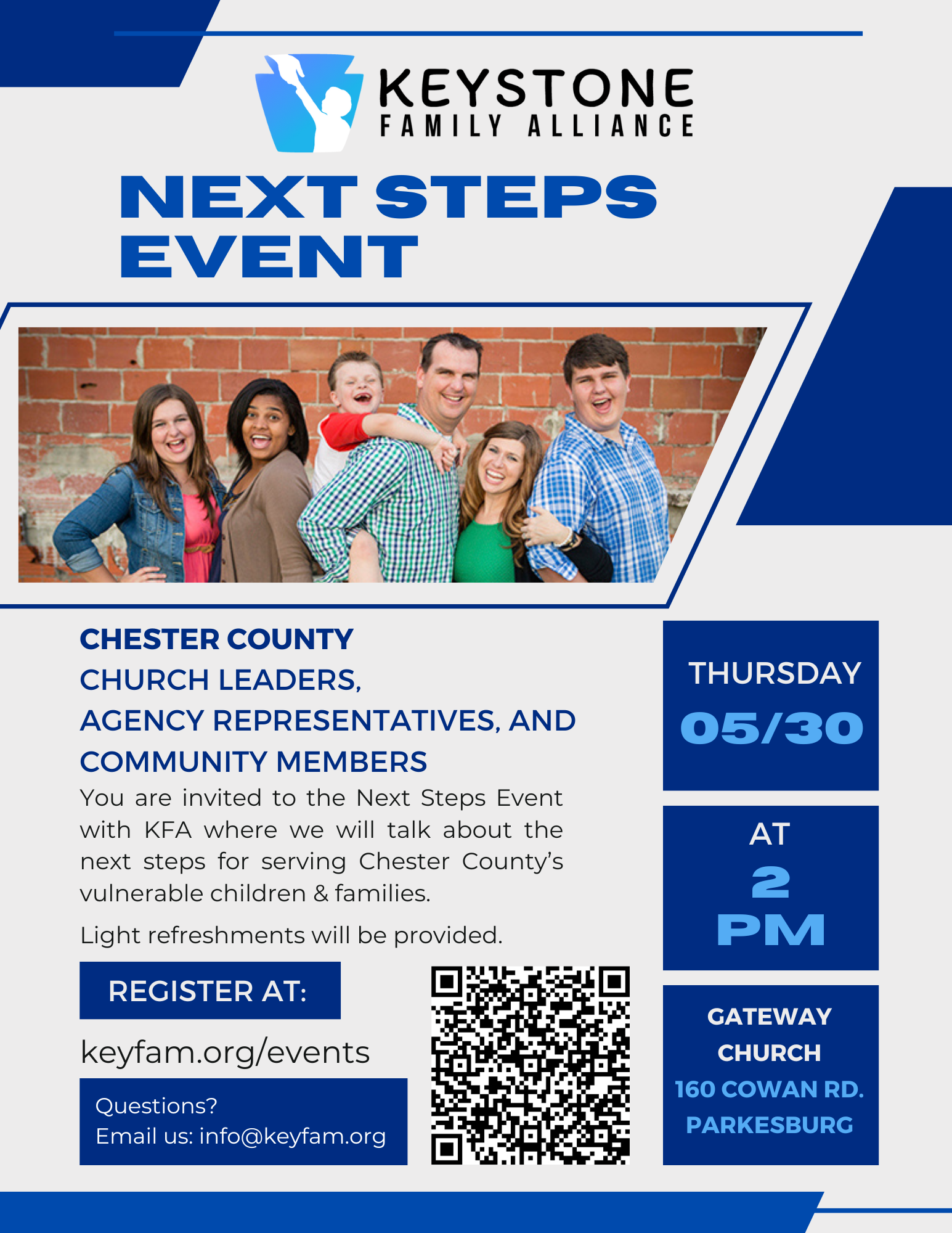 NEXT STEPS EVENT KEYSTONE FAMILY ALLIANCE for Chester County